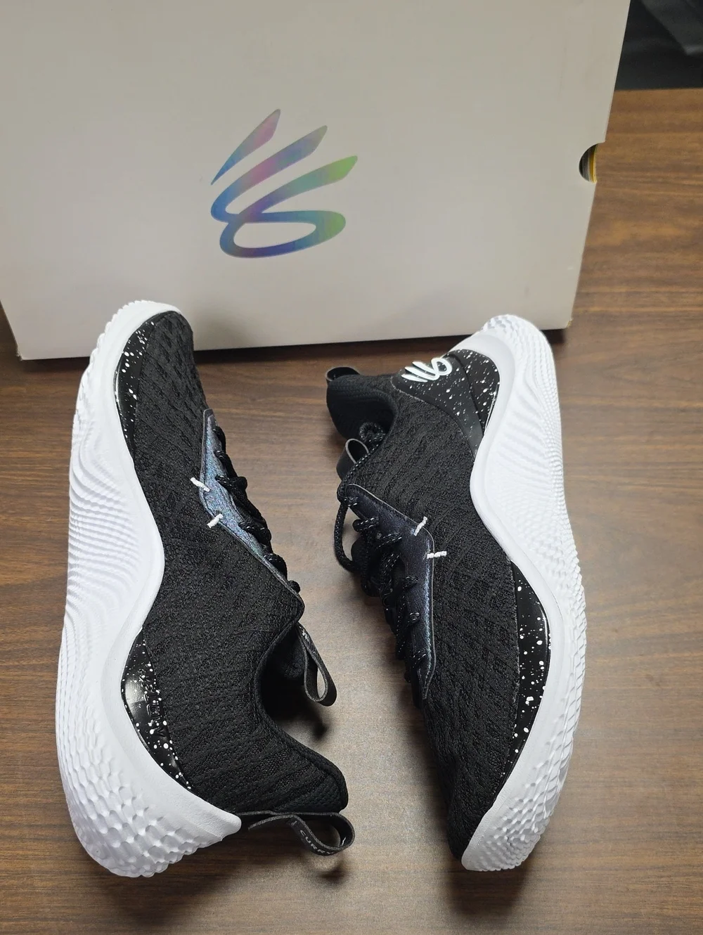 Under Armour Team Curry 10 Basketball Black White 3026624-100 Men's 13